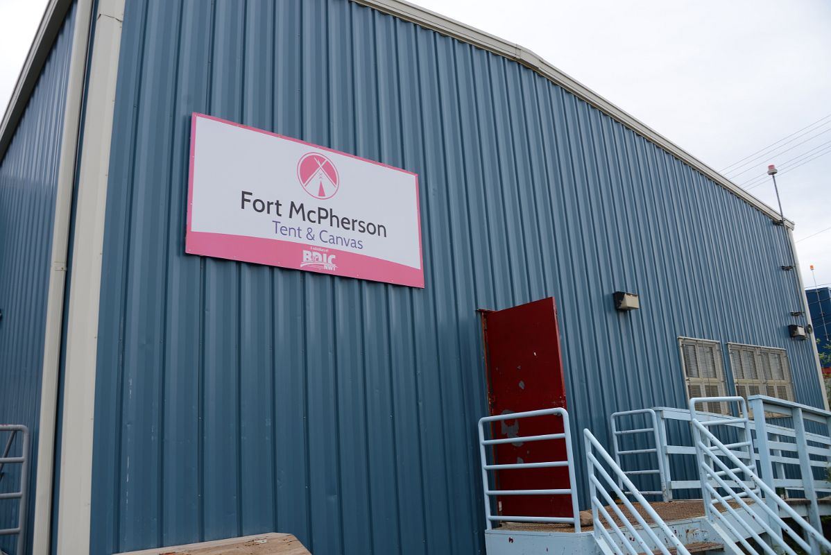 05C Fort McPherson Tent And Canvas Company Building On Day Tour From Inuvik Northwest Territories To Arctic Circle